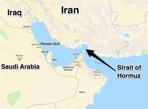 Strait Of Hormuz Location On World Map