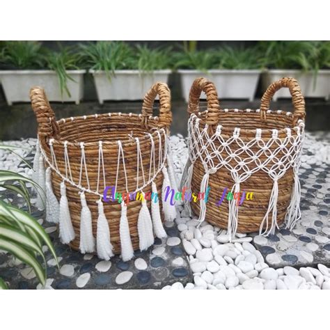 Jual Pot Standing Coverpot Standing Pot Anyaman Standing Coverpot