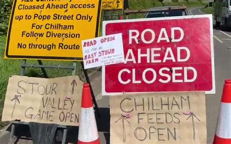 Businesses Along A Concerned As Road Between Ashford And Canterbury