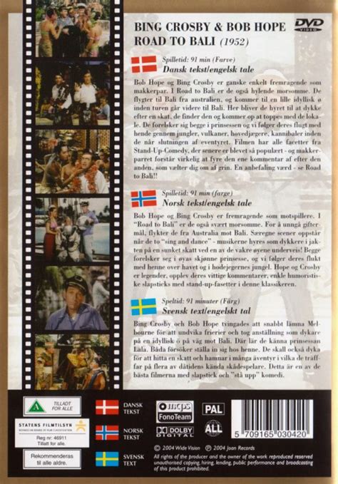 DVD Bing Crosby Bob Hope Road To Bali Ny Kaptenkrok