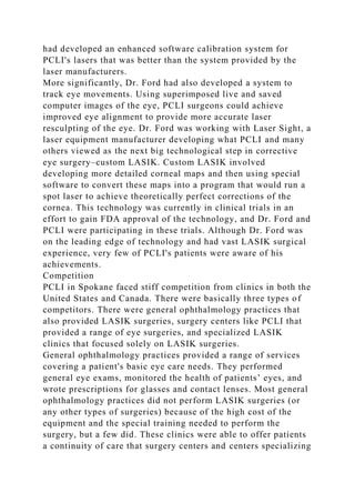 case  pacific cataract  laser institute competing   ladocx