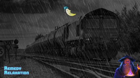 Stormy Night On The NIGHT TRAIN DARK SCREEN For Sleeping Rain On