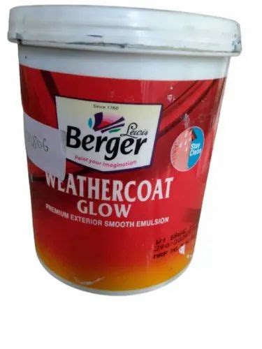 Berger Weathercoat Glow Emulsion Paint Packaging Size L At Rs