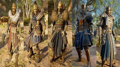 Assassins Creed Valhalla All 8 Armors Set Mythical Enhanced All