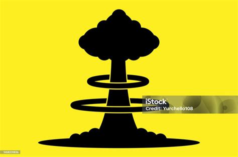 Nukleare Explosion Symbol Vektor Illustration Stock Vektor Art Und Mehr