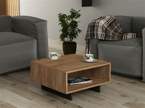 Mesa De Caf Kailua Antracita Roble Muebles De Sal N