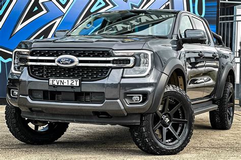 FORD RANGER NEXT GEN HUSSLA DYNASTY GLOSS BLACK CHROME BOLTS Wheel 12572