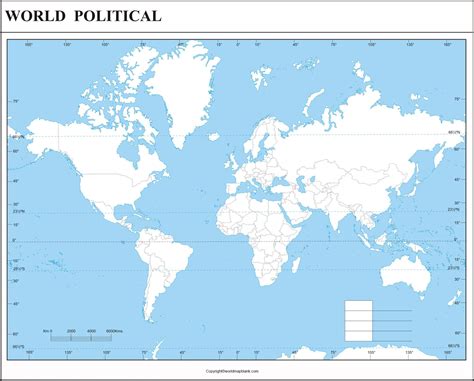 Mapa Del Mundo Con Nombres Blanco Y Negro 3