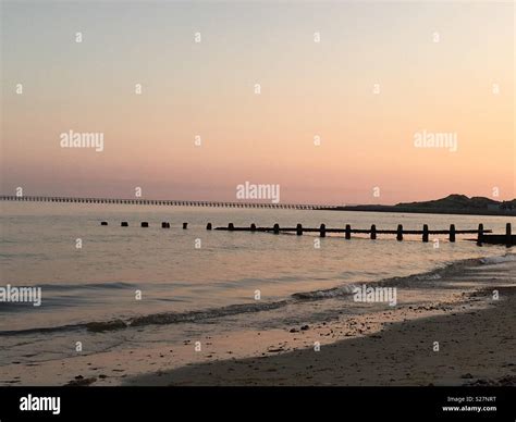 Littlehampton Beach at Sunset Stock Photo - Alamy