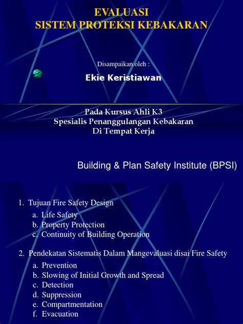 Modul A 08 Evaluasi Sistem Proteksi Kebakaran Pdf