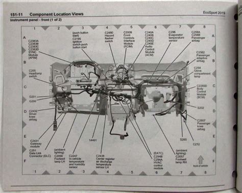 2019 Ford Ecosport Electrical Wiring Diagrams Manual