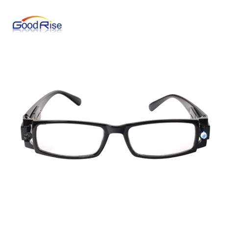 Rechargeable Led Reading Glasses Glass Frame With Lights Plastic ...