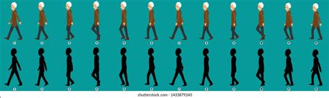 Professor Character Model Sheet With Walk Cycle Animation Sequence