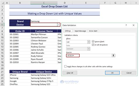 Excel Drop Down Lists Create Edit Remove Filter Protect Exceldemy