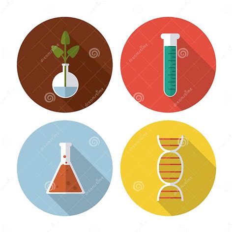 Biology Design Lab Icon Flat Illustration Vector Stock Vector