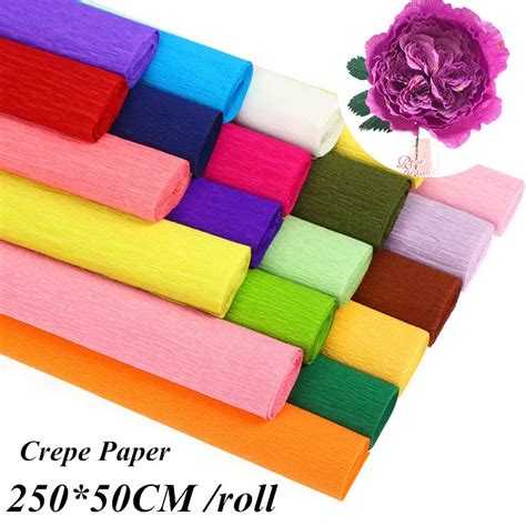 Cm Roll Colored Crepe Paper Roll Origami Crinkled Crepe Paper