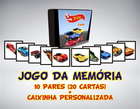 Jogo da Memória Hot Wheels Elo7 Produtos Especiais