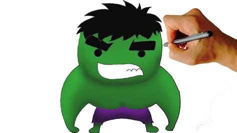 How To Draw Chibi Hulk Easy Step By Step Video Youtube