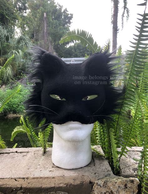 Black Cat Therian Mask 🐾 Cat Mask Cat Mask Diy Animal Masks