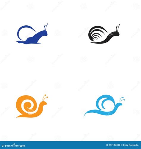 Snail Logo Vector Design Illustration Template Stock Vector