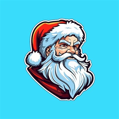 Esport Style Logo Design Père Noël Illustration Vectorielle Vecteur