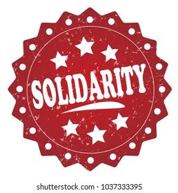 Solidarity Red Vintage Rubber Stamp Isolated Stock Illustration