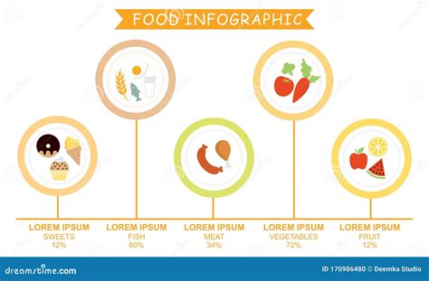 Infographic Healthy Food Sport And Wellness Template Vector