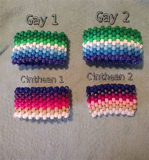 Lgbtq Pride Flag Kandi Cuffs Etsy