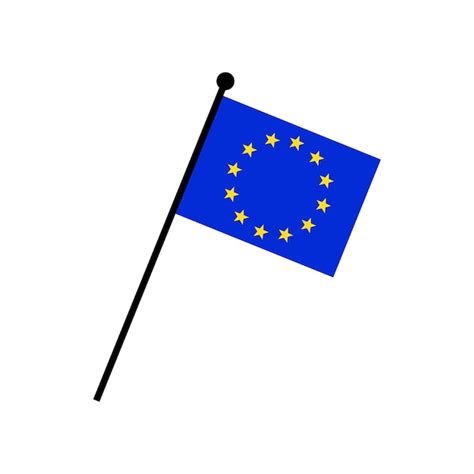 Premium Vector Eu Flag Isolated European Union Flag Vector Flat Icon