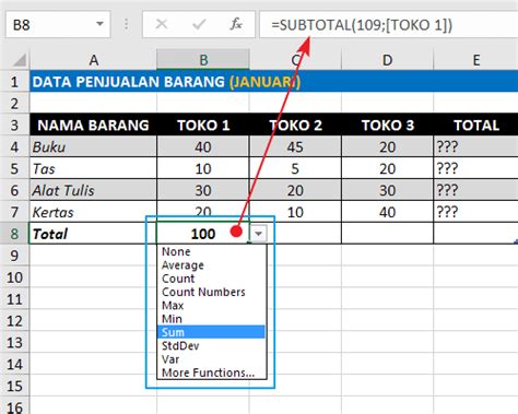 Cara Menjumlah Di Excel Dengan Cepat