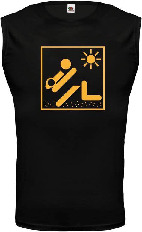 Amazon BuXsbaum Tank Top Beach Volleyball Pictogram XXL Black