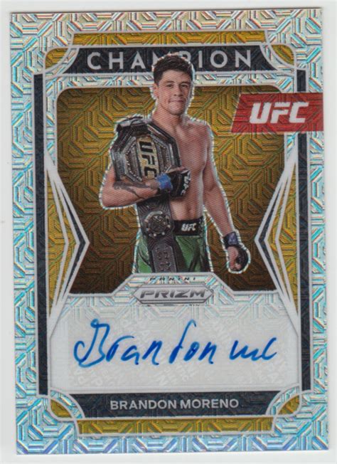 2022 Panini Prizm Ufc Brandon Moreno Champion Signatures Auto Mojo 05