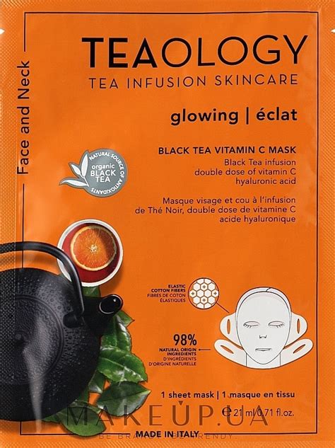 Face Neck Vitamin Mask Teaology Black Tea Vitamin C Mask Makeup