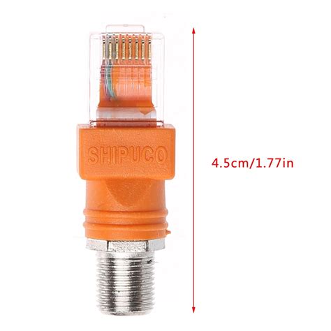 1 Piece RF to RJ45 Adapter RJ45 to RF Connector Coaxial to Ethernet ...