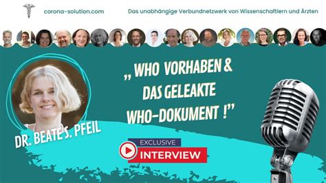 WHO Vorhaben Das Geleakte WHO Dokument Dr Beate Sibylle Pfeil 05