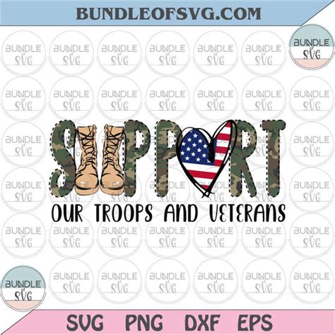 Support Our Troops Svg Support Our Troops And Veterans Svg Png Dxf