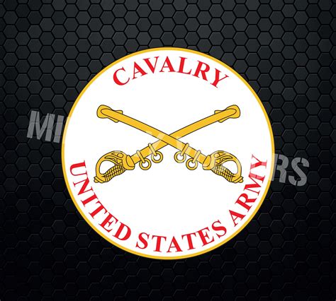 U S Army Cavalry Branch Patch Logo Decal Emblem Crest Etsy