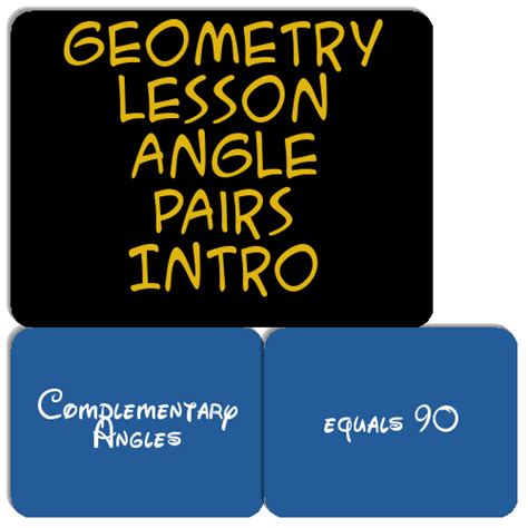 Geometry Lesson Angle Pairs Intro - Match The Memory