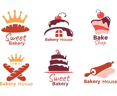 Set Of Cake And Bakery Logo Vector Art & Graphics | freevector.com