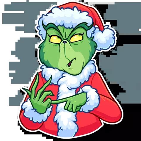 Telegram Sticker From Grinch Pack Grinch Drawing Grinch