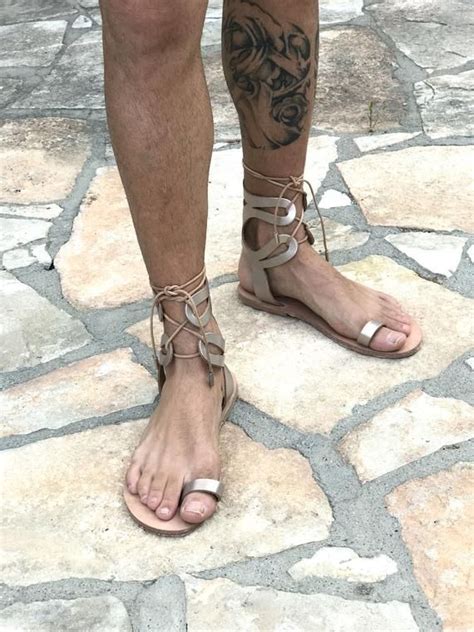 Sandalias De Gladiador Para Hombre Hasta El Tobillo Sandalias De