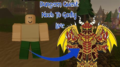 🔴roblox Dungeon Quest Noob To Godly W Viewers Live Road To 2k Subs