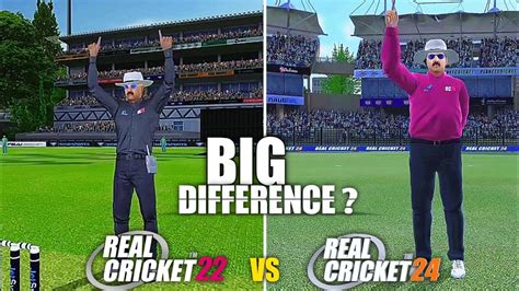 Real Cricket 22 Vs Real Cricket 24 Big Difference New Umpire Jersey