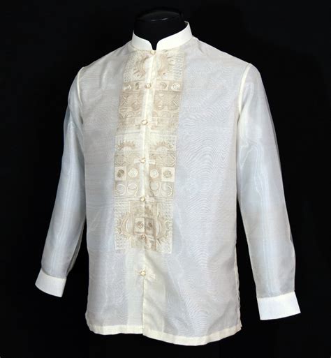 Barong Tagalog Philippine Modern Chinese Collar Filipino Etsy Canada