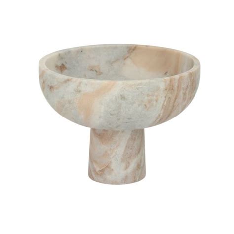 Marco Marble Footed Bowl Nude