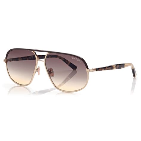 Tom Ford Maxwell Sunglasses Pilot Sunglasses Rose Gold Ft1019