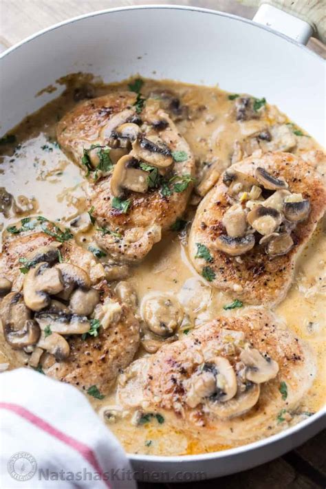 Pork Chops in Creamy Mushroom Sauce - NatashasKitchen.com