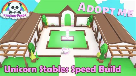 Adopt Me Speed Build 🦄 Unicorn Stables Pet Room Glitch Build 🦄 Youtube