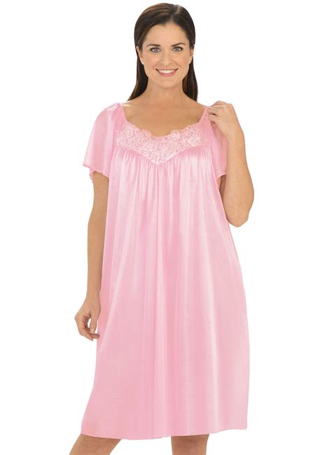 Slip Into The Silky Soft Comfort Of This Feminine Nightgown With