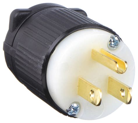 Aa General Grade Straight Blade Plug Black White Nema